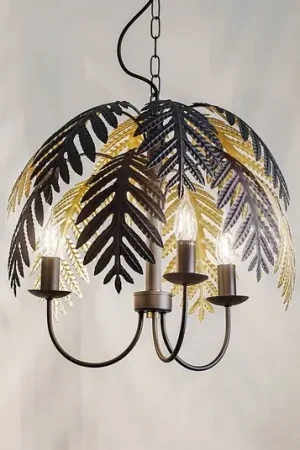 Lucande Aparas hanglamp blad look, 1-lamp, 50 cm