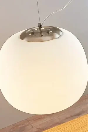 Hanglamp Lindby Ginevra, Ø 38 cm, wit, glas, E27