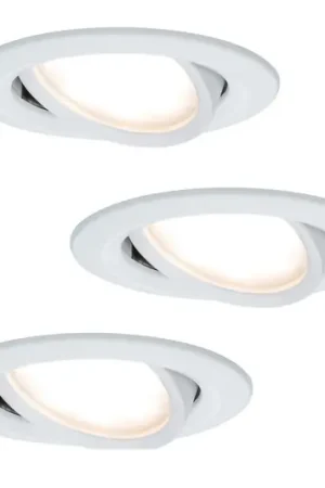 Set van 3 led inbouwlampen Coin Slim, wit, IP23