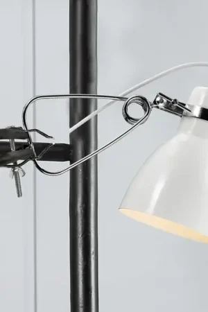 Glanzende klemlamp Clone wit