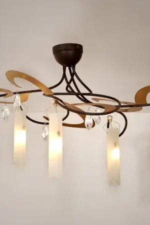 Decoratieve plafondlamp CASINO 5-lichts kristal