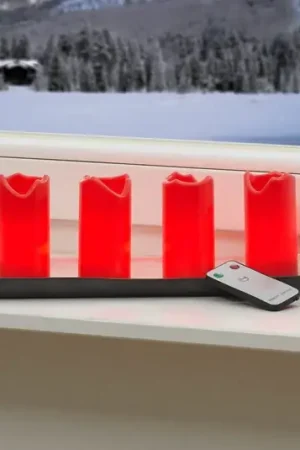 4-de set - Candle LED kaarsen, rood