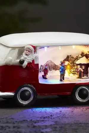 Decoratieve lamp Merryville met LED - Kerstbus