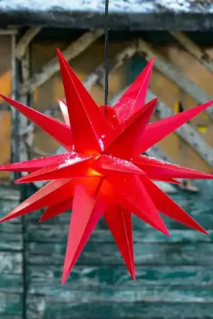 18-puntige XL-kunststof ster voor buiten, rood