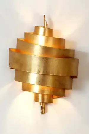 Doeltreffende wandlamp BANDEROLE in goud