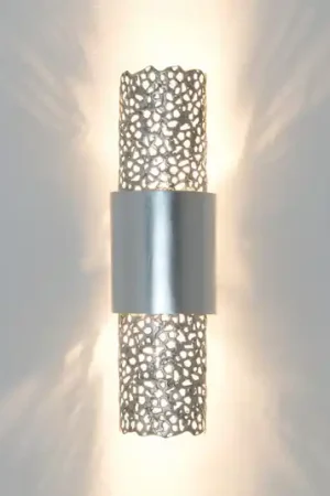 Wandlamp Palazzo, 2-lamps, ijzer zilver