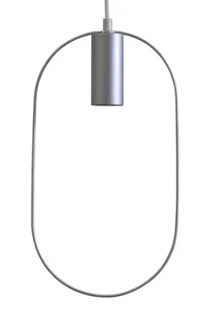 Decoratie-hanglamp Shape met ovaal, zilver