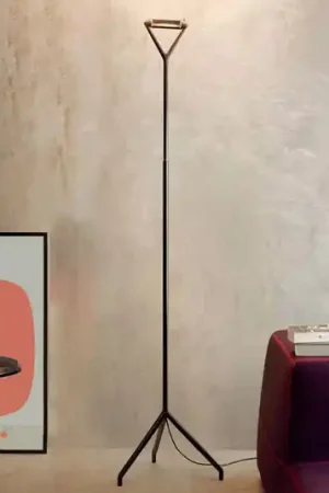 Zwarte vloerlamp Lola met dimmer