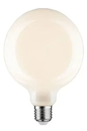 LED glazen lamp E27 9W G125 Fil 2.700K opaal dimbaar