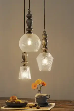Glazen hanglamp Talisa, 3-lamps