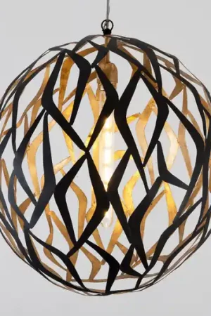 Aeromodello hanglamp, zwartbruin, goud