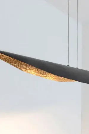 Chiasso LED hanglamp, zwartbruin/goud