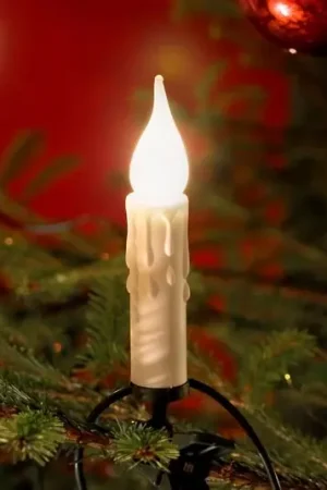 20-lichtketting met witte wax look 14,8m