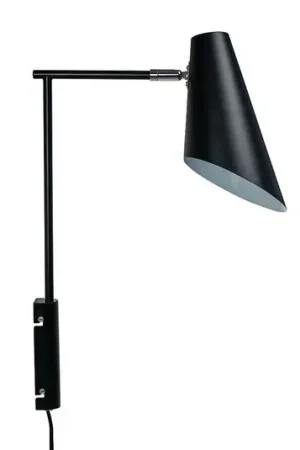 Dyberg Larsen Cale wandlamp hoogte 46 cm zwart