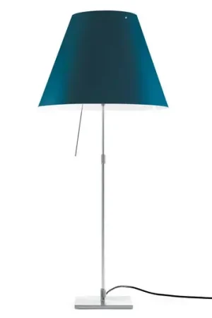 Luceplan Costanza tafellamp D13i aluminium/blauw