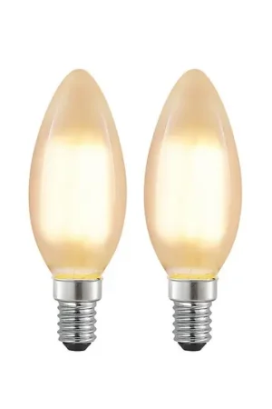 Arcchio LED kaarslamp E14, 4 W, 2.700 K, dimbaar, set van 2
