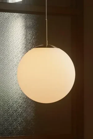 Grant-hanglamp in messing met glazen bol Ø 25 cm