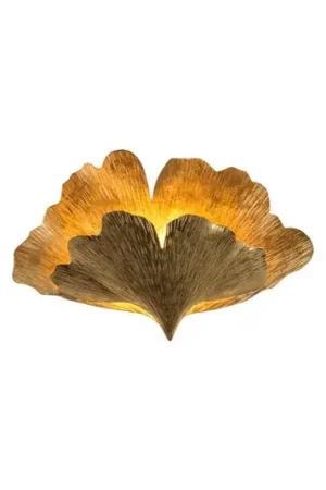 Wandlamp Ginkgo Due in goud