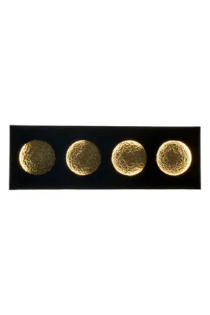 LED wandlamp Fasi Della Luna, zwart/goud
