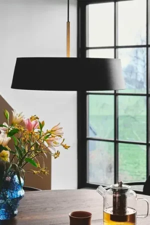 Hanglamp Clasi 45 in zwart met diffusor