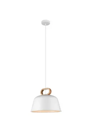 Hanglamp Clip van staal, wit