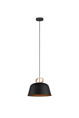 Hanglamp Clip van staal, zwart