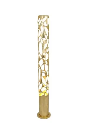 Vloerlamp Talismano, goudkleurig, hoogte 176 cm, ijzer