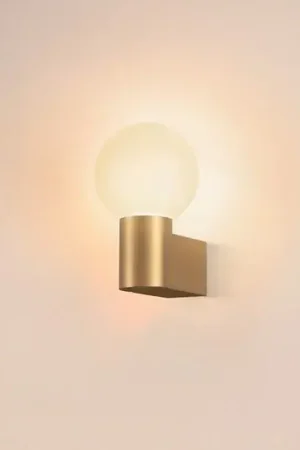 SLV badkamer wandlamp Varyt, messingkleurig, aluminium