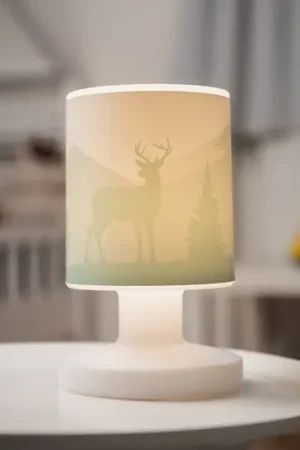 Scandi Wald LED oplaadbare tafellamp, groen, 21 cm, kunststof