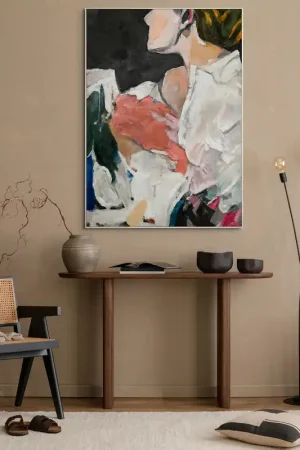 Abstracte schilderijen op canvas met lijst "Abstract Silhouette" voor de woonkamer