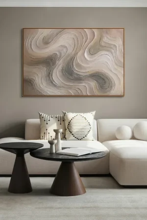 Abstract Golvend Schilderij op Canvas – Handgeschilderde Moderne Wandkunst