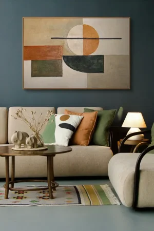 Abstract Geometrisch Schilderij op Canvas – Handgeschilderde Moderne Wandkunst