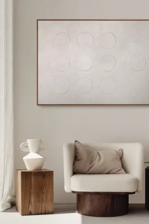 Abstract Wandkunst met Reliëf en Textuur – Handgeschilderd Canvas voor Modern Interieur