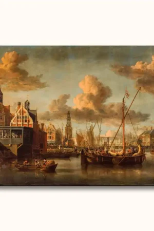 Abraham Storck - Zicht op het IJ