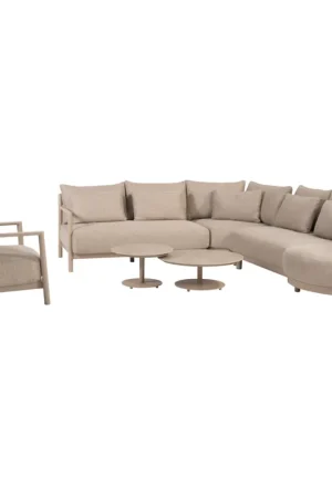4 Seasons Outdoor Boaz Mykonos modulaire hoek loungeset 6 delig keramiek latte 4 Seasons Outdoor