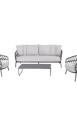 4 Seasons Outdoor Calpi stoel bank loungeset 4 delig rope 4 Seasons Outdoor