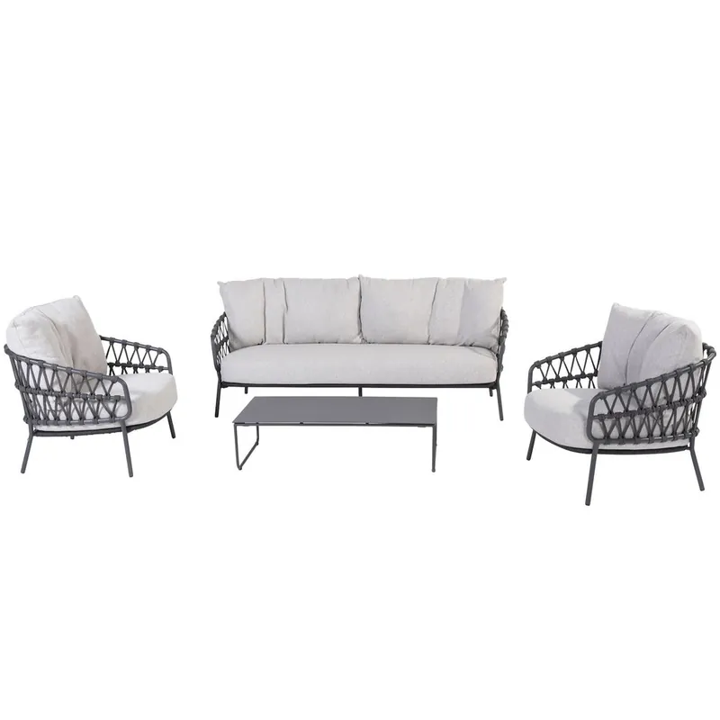 4 Seasons Outdoor Calpi stoel bank loungeset 4 delig rope 4 Seasons Outdoor