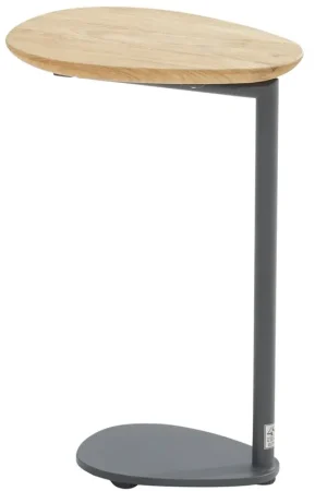 4 Seasons Outdoor Clever bijzettafel druppel vorm teak antraciet 4 Seasons Outdoor