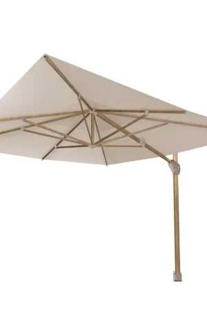 4 Seasons Outdoor Hacienda zweefparasol 300x400 cm houtlook zand 4 Seasons Outdoor