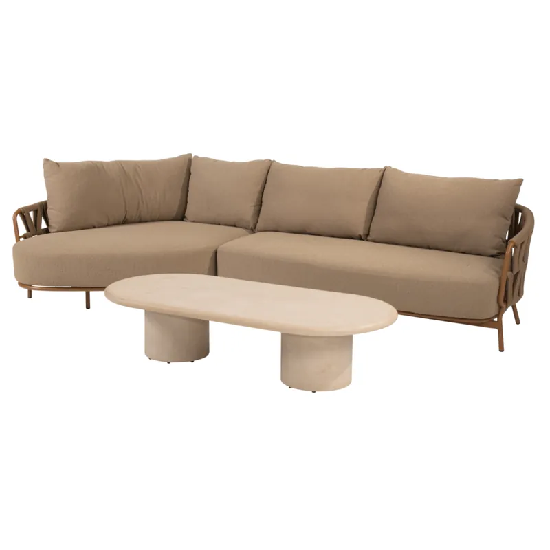 4 Seasons Outdoor Hampton Biarritz chaise longue loungeset 3 delig mortex amber 4 Seasons Outdoor