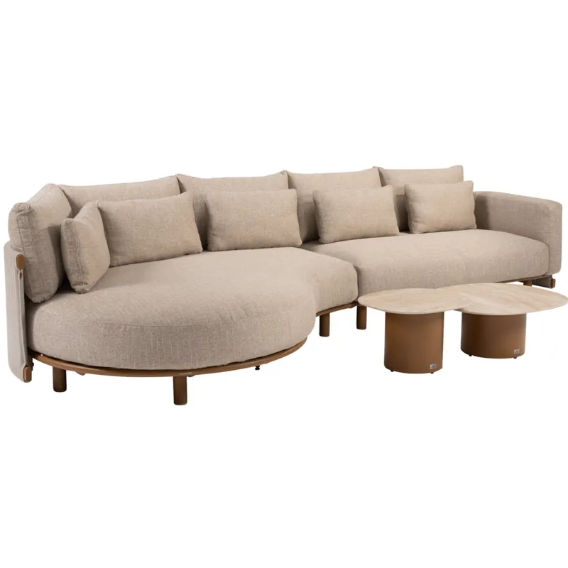 4 Seasons Outdoor Sofie Safina modulaire chaise longue loungeset 4 delig keramiek amber 4 Seasons Outdoor