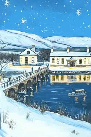 Winternacht aan de Rivier